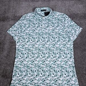 G/Fore Polo Shirt Men's XL Green Botanical Garden Tech Short Sleeve‎ Performance